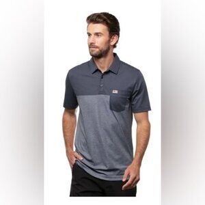 Travis Mathew Barbeque Boys Men's Golf‎ Polo Colorblock American Flag Size Large